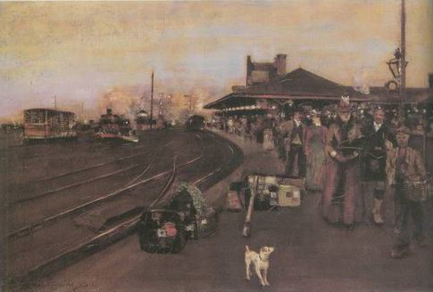Stirling Station painting, a William Kennedy paintings reproduction, we never sell Stirling Station