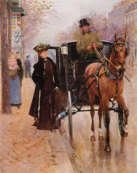 Beraud Oil Painting Reproductions - Home, Driver !