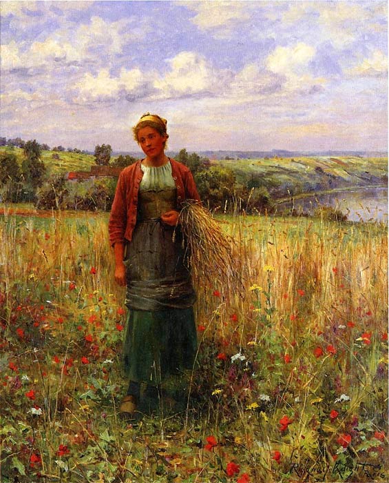 Knight Oil Painting Reproduction - Gathering Wheat