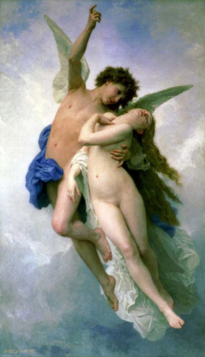 Oil Painting Reproduction of Bouguereau - Psyche and Cupid