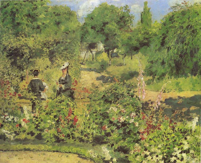 Oil Painting of Garden at Fontenay
