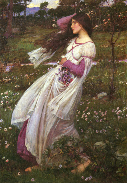 Waterhouse Oil Painting Reproductions - Windswept