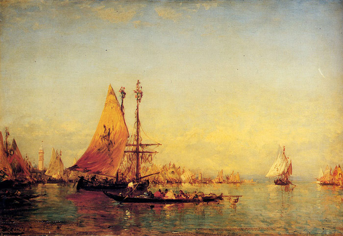 Ziem Oil Painting Reproduction - The Grand Canal, Venice