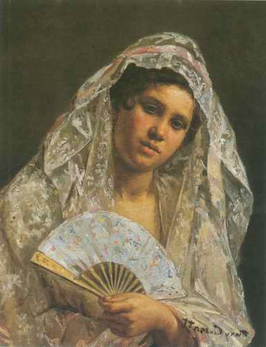 Spanish Dancer Wearing a Lace Mantilla painting, a Mary Cassatt paintings reproduction, we never