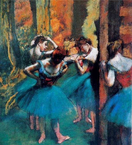 Blue Dancers painting, a Edgar Degas paintings reproduction, we never sell Blue Dancers poster