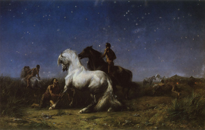 Fromentin Oil Painting Reproductions- Voleurs De Nuit [Night Robbers]
