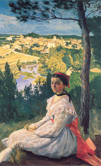 Oil Painting Reproduction of Bazille- View of the Village