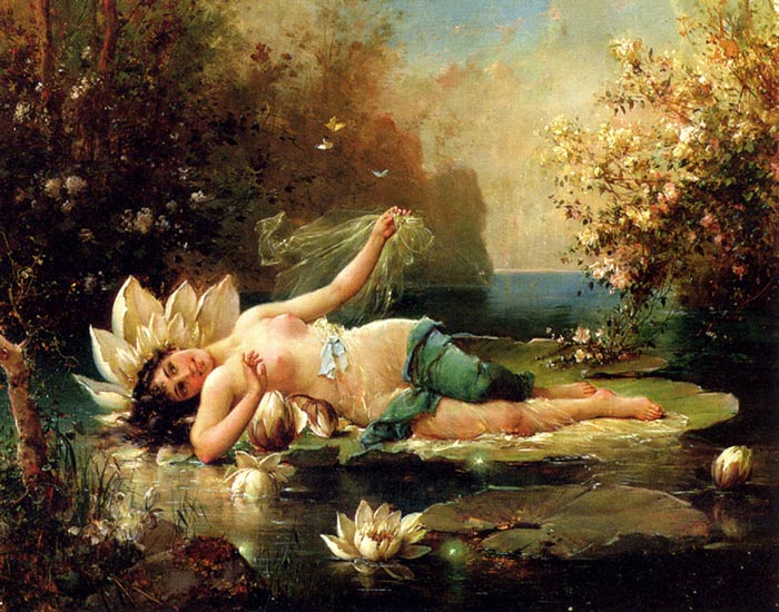 Oil Painting Reproduction of Zatzka- A Water Idyll