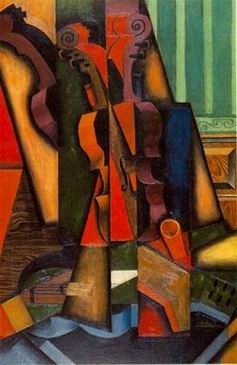 Violin painting, a Juan Gris paintings reproduction, we never sell Violin poster