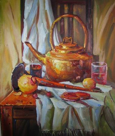 Still life paintings painting of table with things