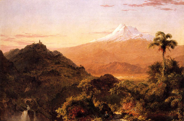 Oil Painting Reproduction of Churc - South American Landscape