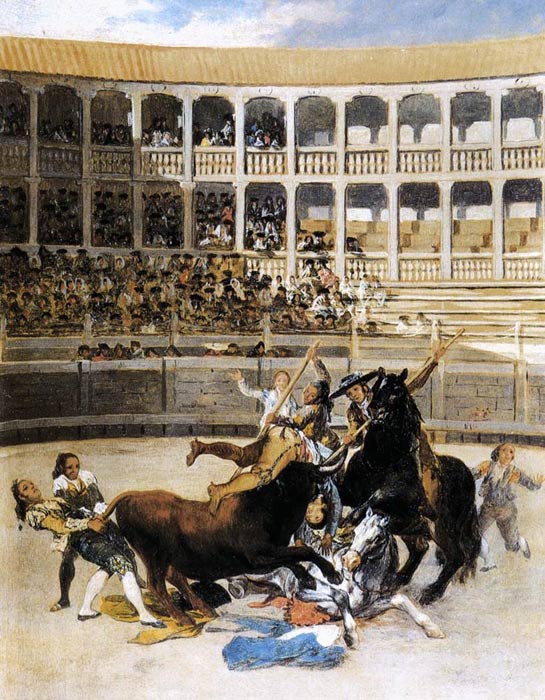 Oil Painting Reproduction of Goya - Picador Caught by the Bull