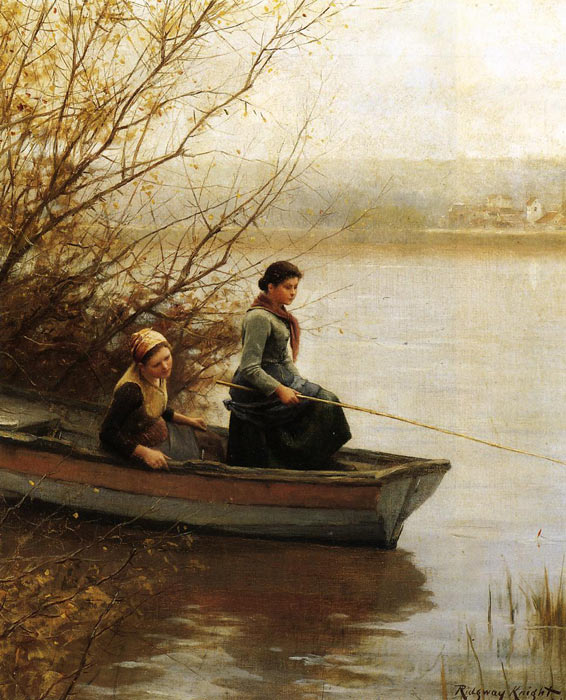 Oil Painting Reproduction of Knight- Fishing