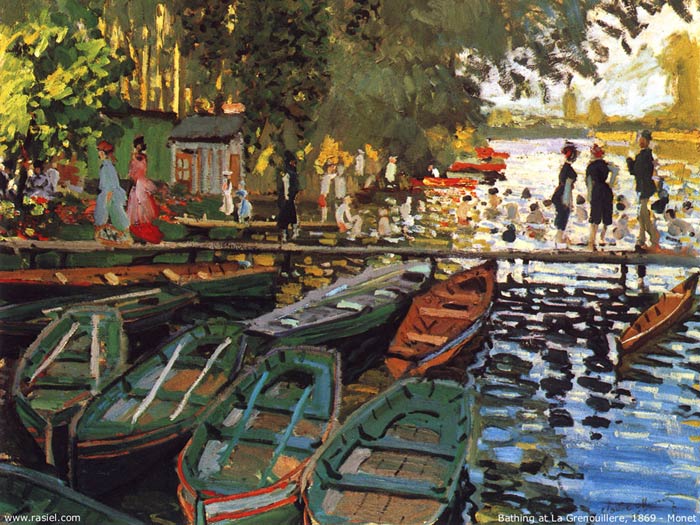 Oil Painting Reproduction of Monet- Bathing at la Grenouillere