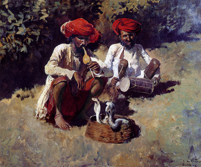 Oil Painting Reproduction of Weeks- The Snake Charmers
