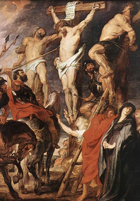 Oil Painting Reproduction of Rubens- Christ on the Cross between the Two Thieves