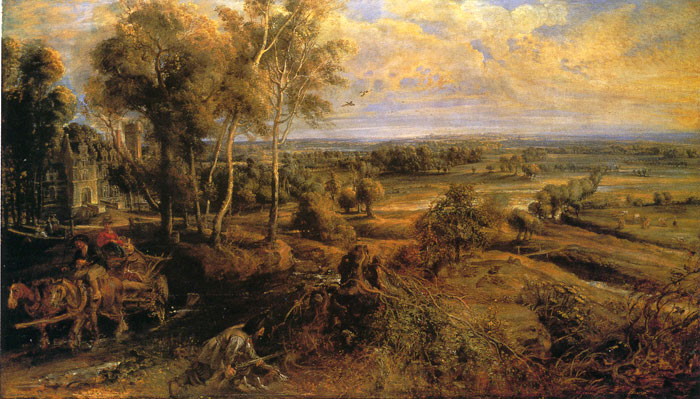 Oil Painting Reproduction of Rubens- Paysage Avec le Chateau de Steen