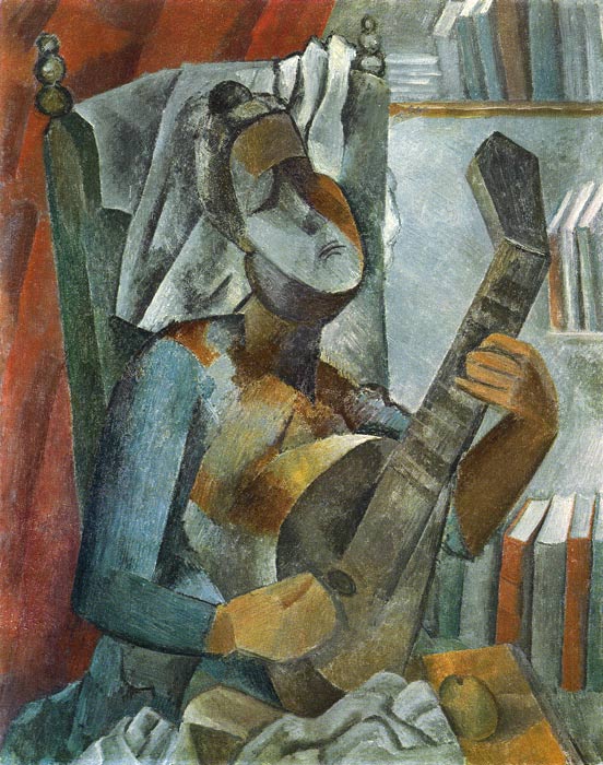 Oil Painting Reproduction of Picasso- Woman Playing the Mandolin