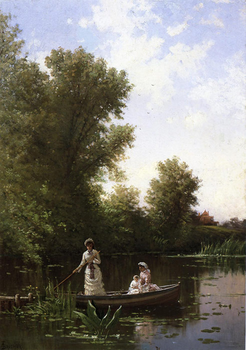 Bricher Oil Painting Reproductions - Boating in the Afternoon