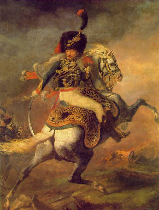 Gericault Oil Painting Reproductions- An Officer of the Imperial Horse Guards Charging