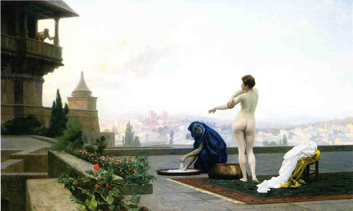Knight Oil Painting Reproduction - A Garden above the Seine, Rolleboise