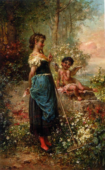Oil Painting Reproduction of Brullov - Portrait of Maria Arkadevna Beck with Her Daughter