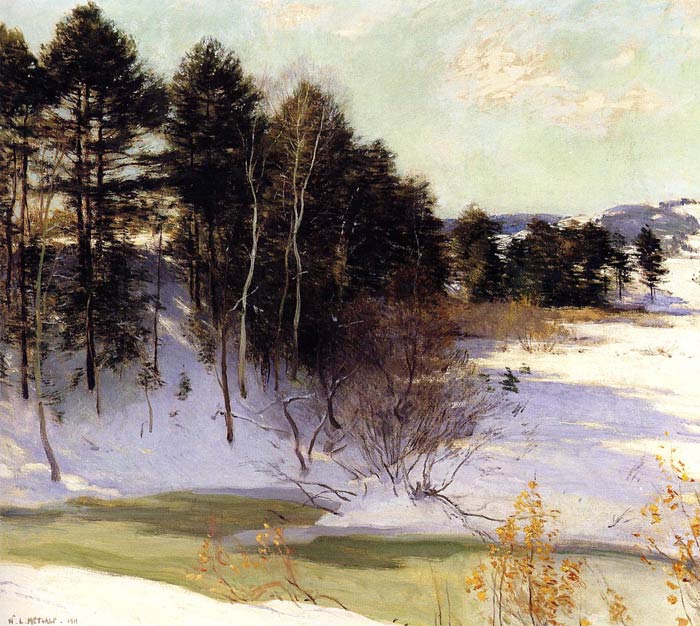 Oil Painting Reproduction of Metcalf- Thawing Brook