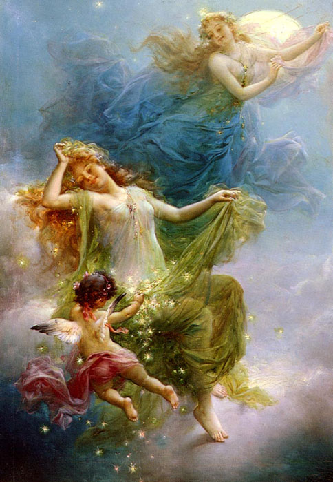 Zatzka Oil Painting Reproductions - In The Night Sky
