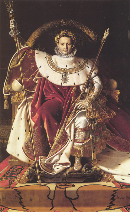 Oil Painting Reproduction of Ingres- Napoleon I on His Imperial Throne
