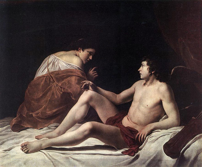 Gentileschi Oil Painting Reproductions - Cupid and Psyche