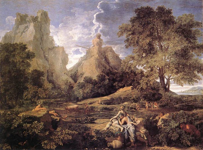 Oil Painting Reproduction of Poussin- Landscape with Polyphemus