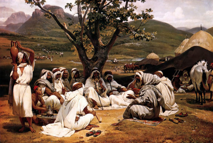 Oil Painting Reproduction of Vernet- The Arab Tale-teller