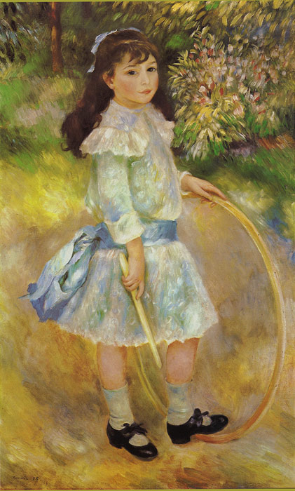 Renoir Oil Painting Reproductions - Girl with a Hoop