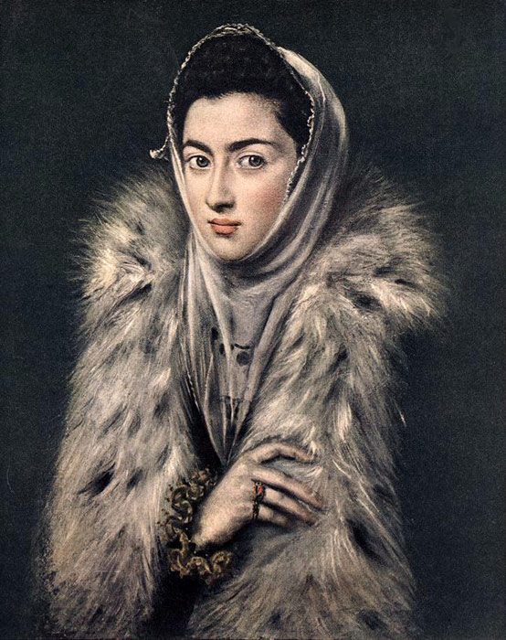 El Greco Oil Painting Reproductions- Lady with a Fur