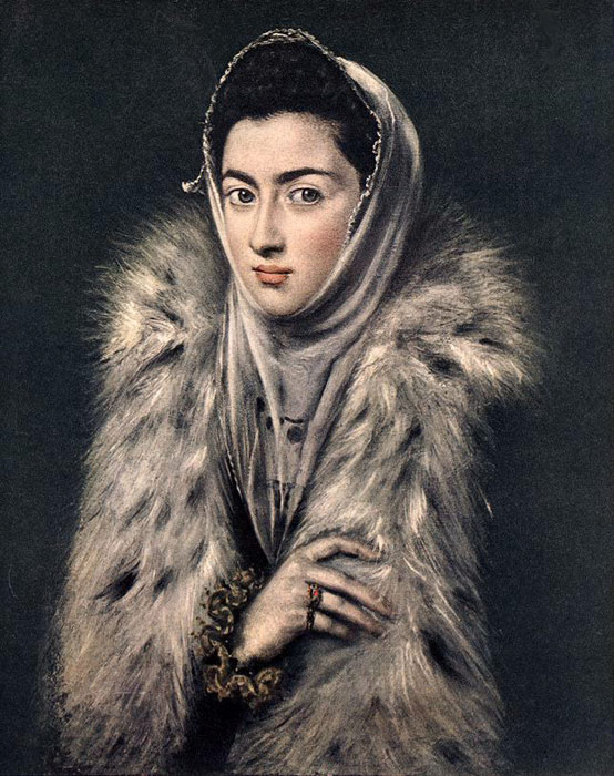 El Greco Oil Painting Reproductions- Lady with a Fur