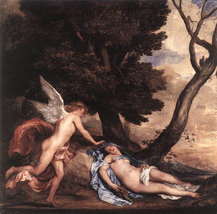 Antony van Dyck Oil Painting Reproductions - Cupid and Psyche