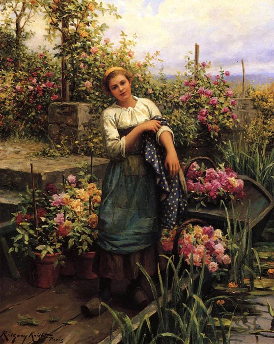 Knight Oil Painting Reproduction - The Flower Boat