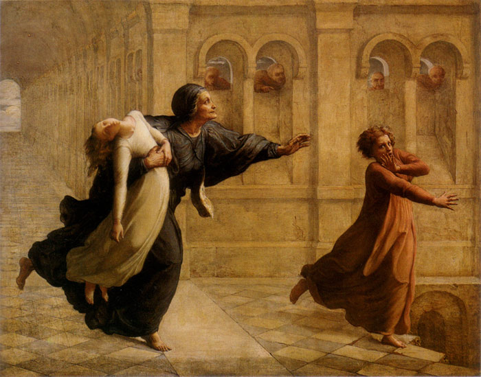 Oil Painting Reproduction of Janmot - The Poem of the Soul - Nightmare