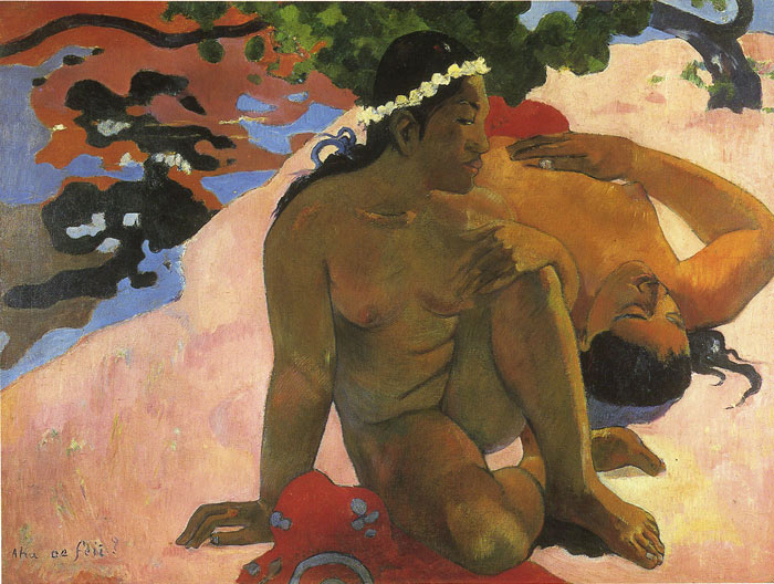 Gauguin Oil Painting Reproductions- Aha oe Feii (What Are You Jealous)