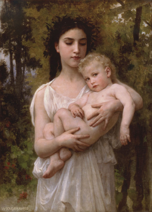 Bouguereau Oil Painting Reproductions- Little brother