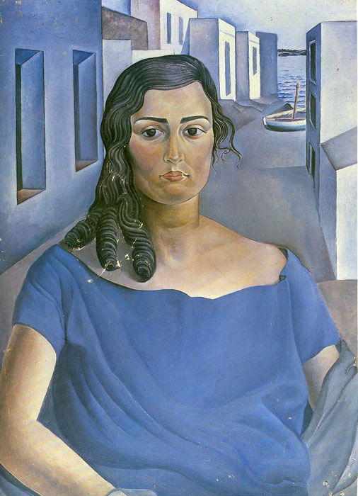 Dali Oil Painting Reproductions - Portrait of a Girl in a Landscape