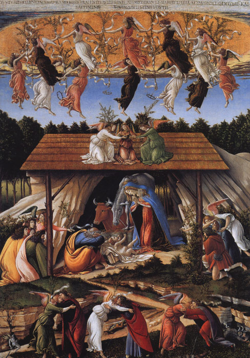 Oil Painting Reproduction of Botticelli - Mystic Nativity