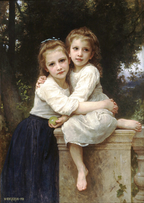 Oil Painting Reproduction of Bouguereau- Deux Soeurs [Two Sisters]