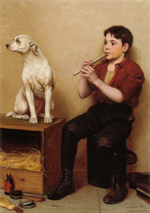 Oil Painting Reproduction of Brown- Music Hath No Charms