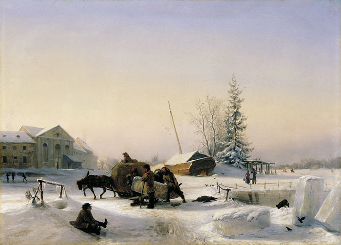 Oil Painting Reproduction of Lagorio - Ice Scating