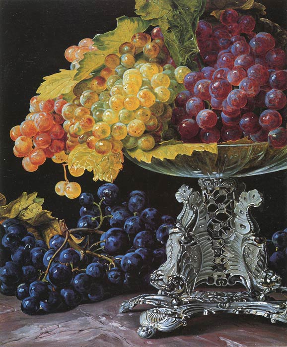 Oil Painting Reproduction of Waldmuller- Traubenstilleben