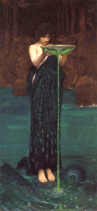 Oil Painting Reproduction of Waterhouse- Circe Invidiosa