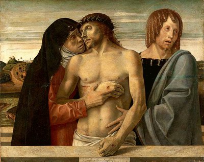Dead christ supported by the madonna and st.john