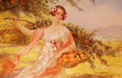 Femme Aux Oranges, lady with oranges