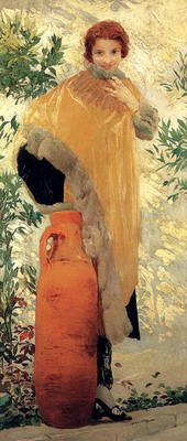 Portrait Of A Lady By An Urn